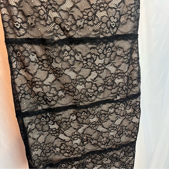 Skinnygirl Shapewear Tan Dress Black Lace Overlay, size Small - Picture 4 of 7